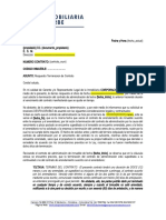 Respuesta Negativa Terminación de Contrato Administración - Propietario