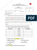 Prueba 5°B Ingles