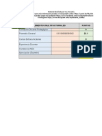 Tabla de Puntaje Admisión 2023