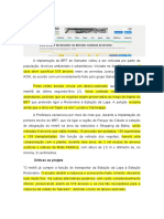 Ciências - Obras Do BRT - Preservação Ambiental Com Procedimentos de Leitura