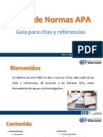 Taller de Normas APA Guia para Citas y Referencias 11 Abril 2023