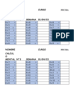 Calculo Mental Semana 24:04 :2023 N°3