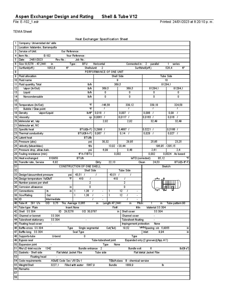 Aspen exchanger design and rating shell tube v12 file e 102 1 edr