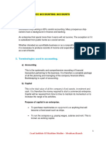 Lecture Nine - Basic Accounting and Accounts