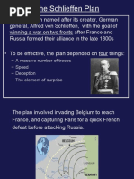 Schlieffen Plan - Note