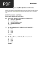 NigeriaN Navy AptitudeTest