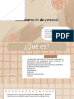Administracion de Personal, Presentacion PDF