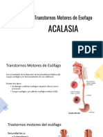 Acalasia - Trastornos Motores de Esofago