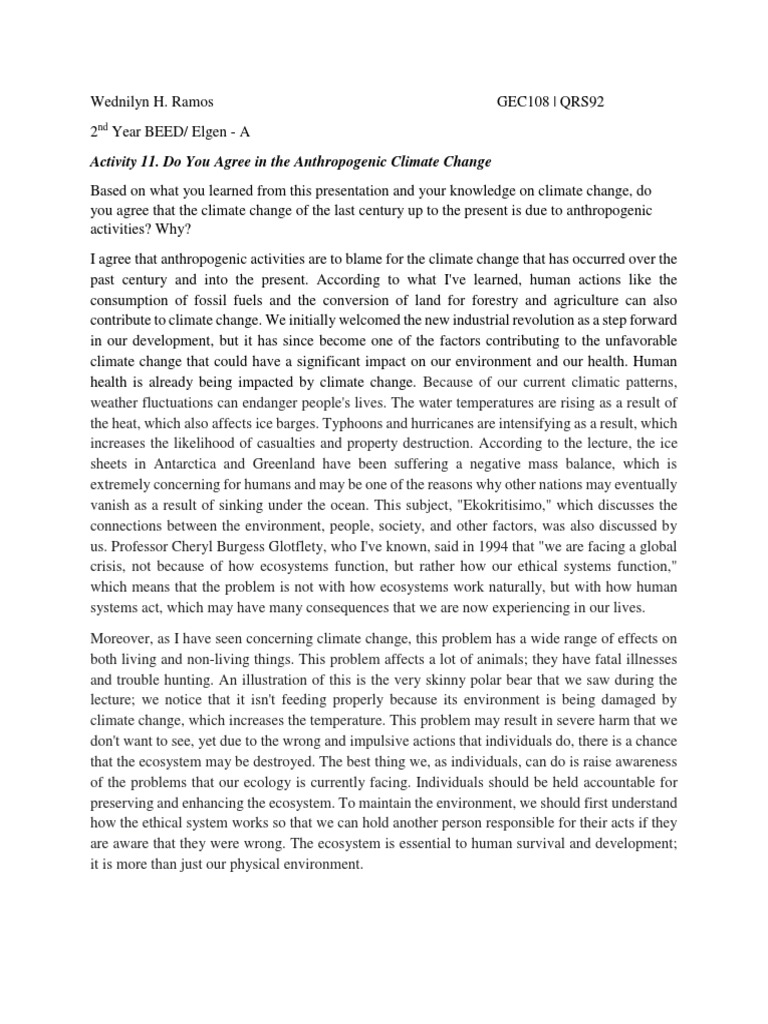 Sts 11 Pdf Climate Change Natural Environment