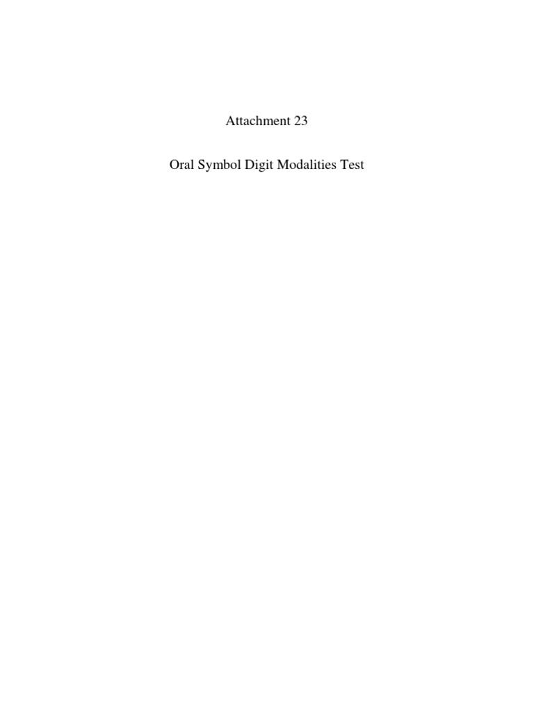 Attach 23 Oral Symbol Digit Modalities Test | Download Free PDF | Computing