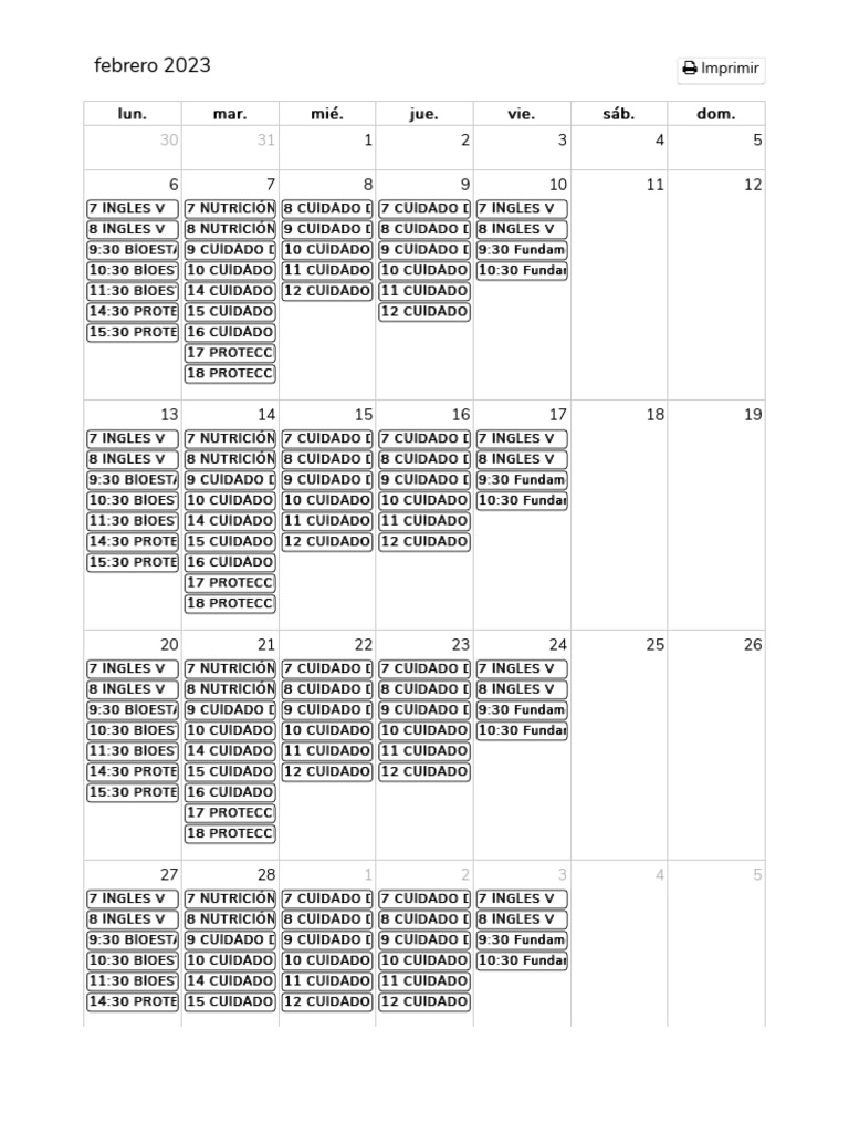 Horario PDF