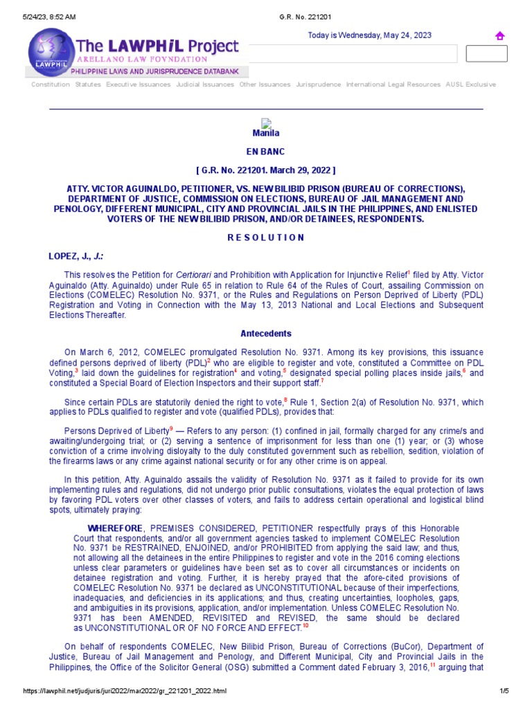 Atty Aguinaldo Vs NBP PDF Standing (Law) Case Or Controversy Clause