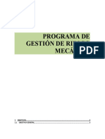 Programa de Gestión de Riesgo Mecánico 2020 - Standar