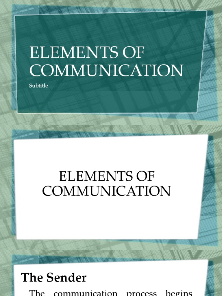 Elements of Communication | PDF | Computers
