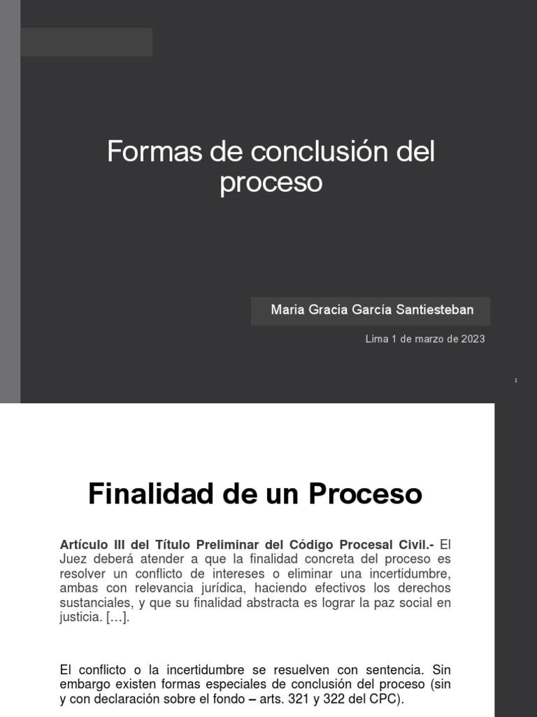 Formas Especiales de Conclusion Del Proceso | PDF | Ley procesal ...