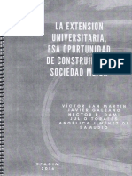 La Extension Universitaria Esa Oportunidad de Cosntruir Una Sociedad Mejor