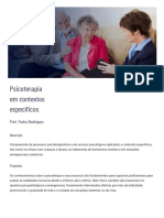 Psicoterapia em Contextos Específicos