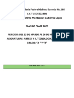 Plan de Clase Artes Secundaria