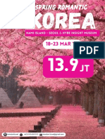 Itinerary 17-23 Maret Korea