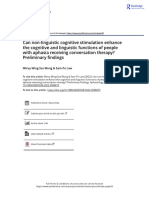 Can Non Linguistic Cognitive Stimulation Enhance The Cognitive and Linguistic Functions of People With Aphasia Receiving Conversation Therapy