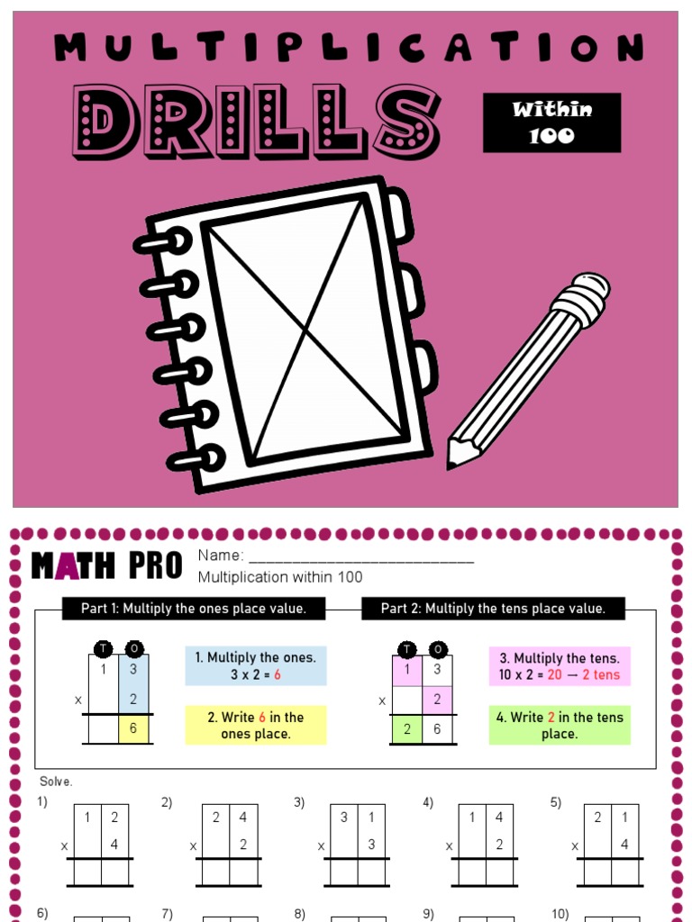 Drills: Multiplication | Download Free PDF | Mathematics | Arithmetic