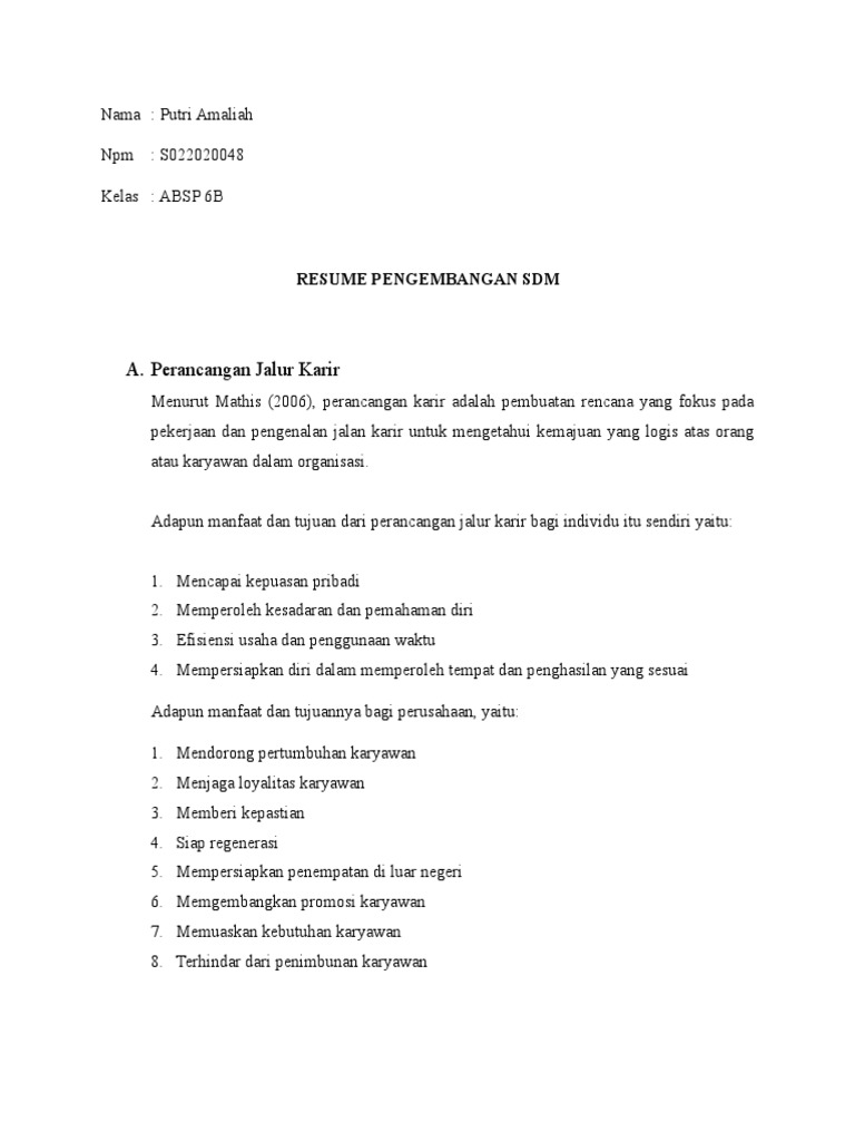 Nama 1 | PDF | Karier & Perkembangan
