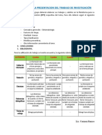 Pautas para La Presentacion de Trabajo