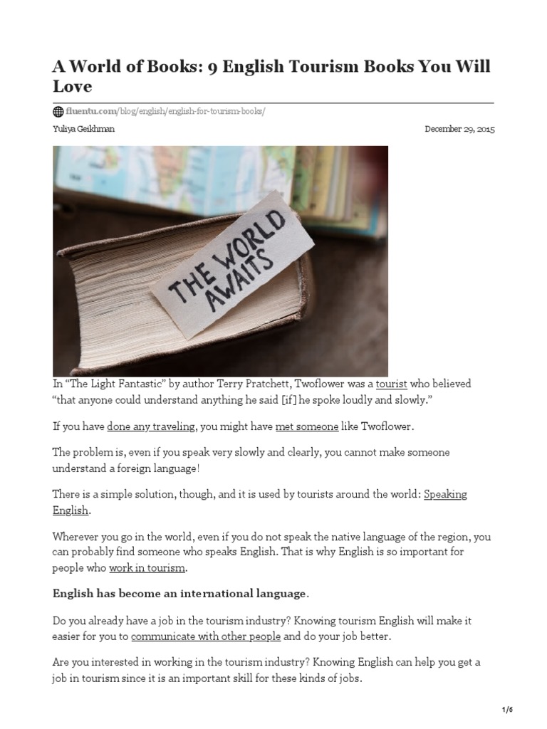 English For Tourism Books | PDF | Tourism | English Language
