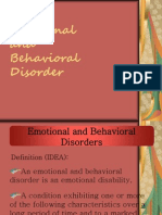 Emotional and Behavioral Disorder