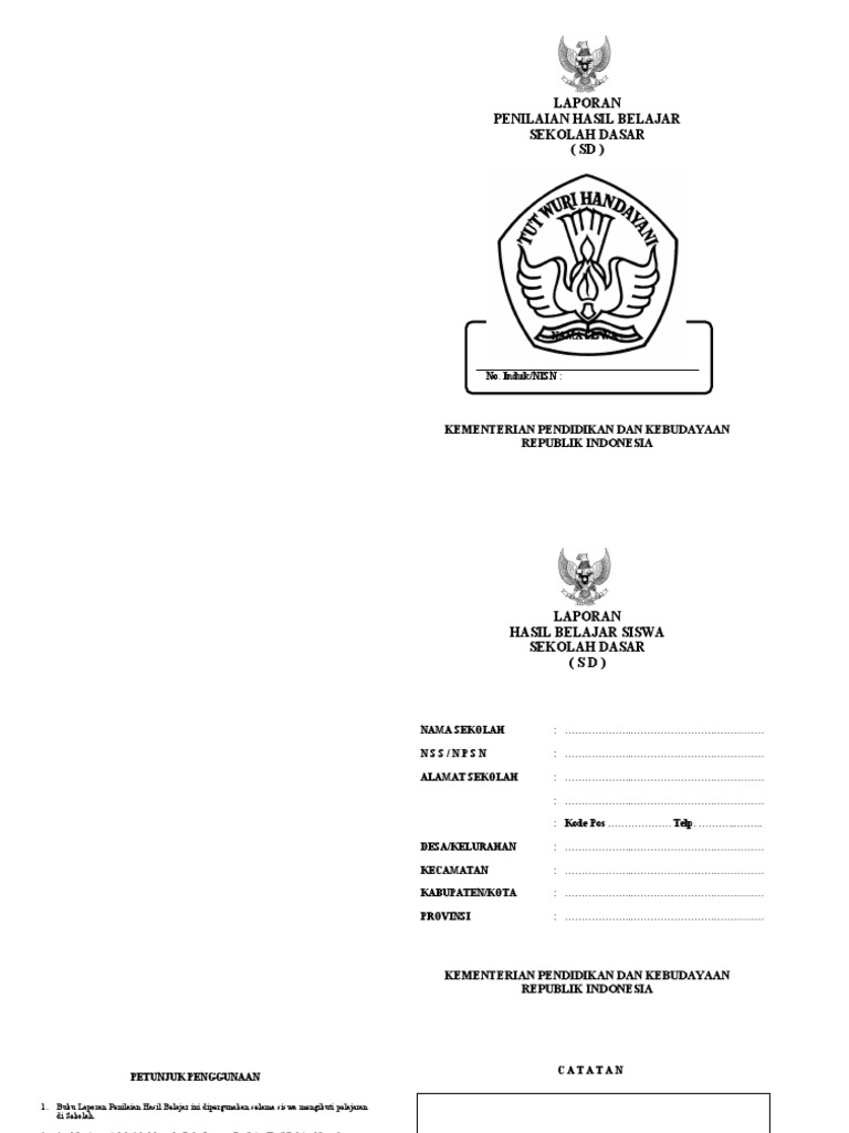 Buku Raport SD Alkhairaat | PDF