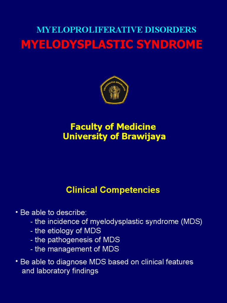 Myelodysplastic Syndrome Overview | PDF | Medicine | Clinical Medicine