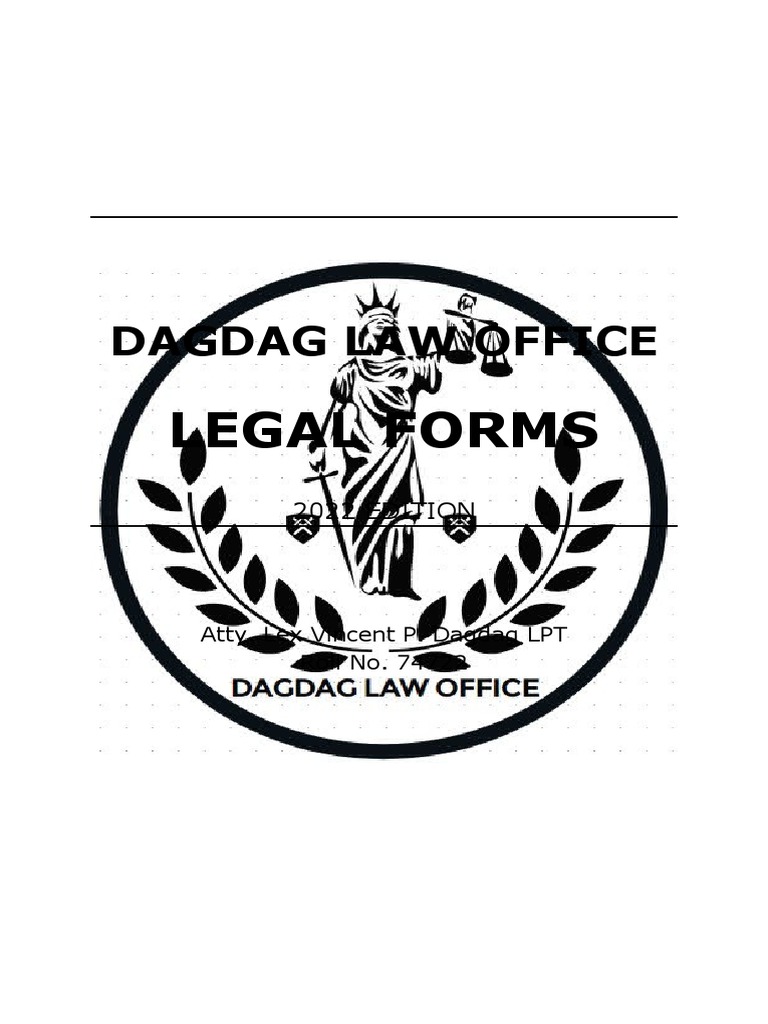 Dagdag Law Office Legal Forms (2022 Edition) PDF Mortgage Law