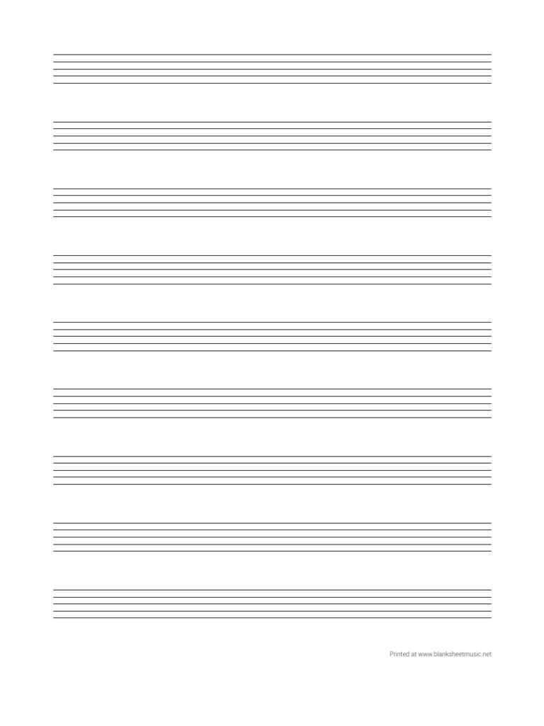 Free Printable Staff Paper Blank Sheet Music PDF