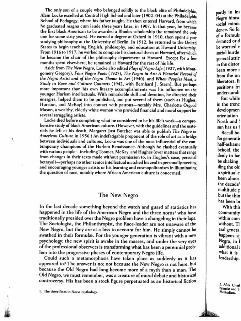 The New Negro by Alain Locke PDF