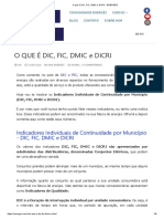 O que é DIC, FIC, DMIC e DICRI