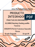 Documento A4 Portada Proyecto Investigativo Formas Abstractas Negro y Salmon