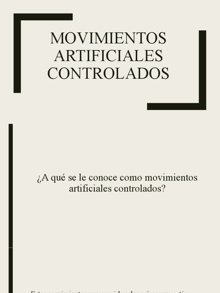 Movimientos Artificiales Controlados | PDF