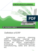 Enterprise Resource Planning: by Vijayan M G (10Mj17)