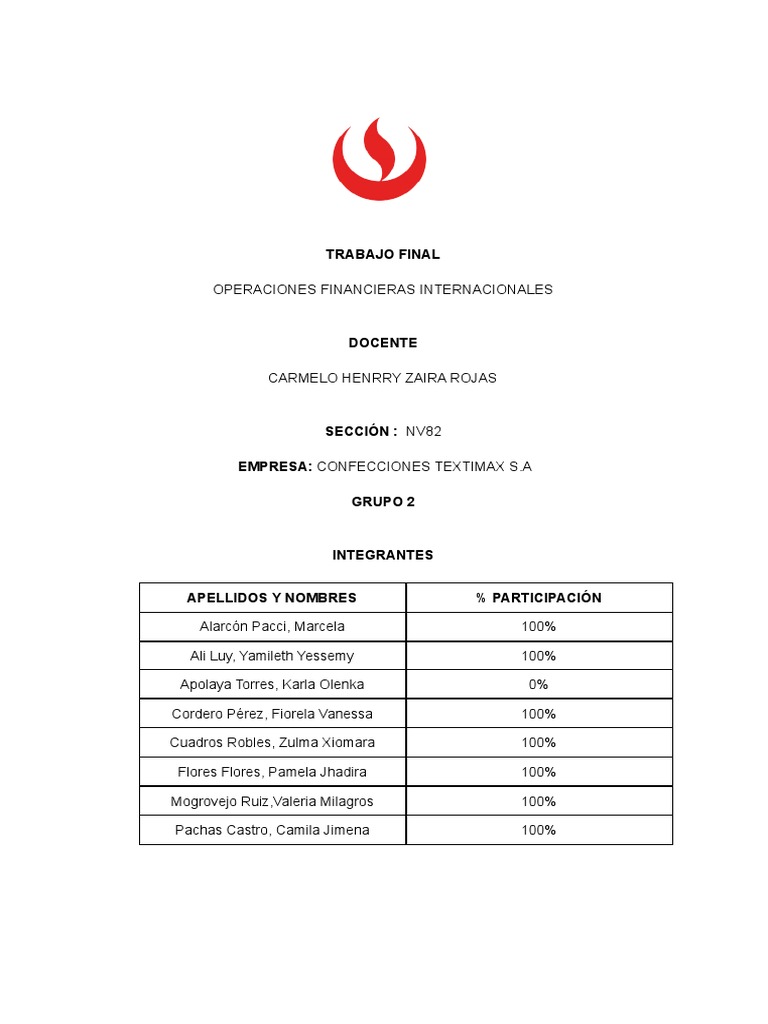 Análisis Financiero Textimax S.A. | PDF | Exportaciones | Perú