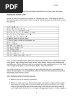 Laws of Matrices