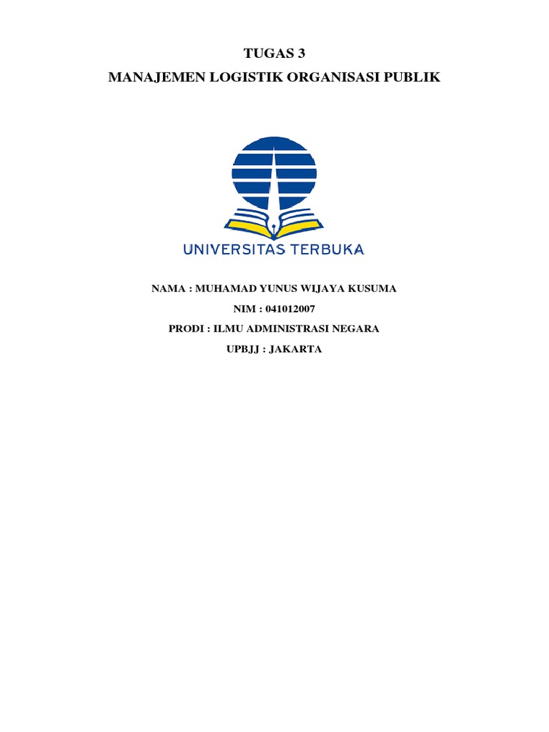 Tugas 3 Manajemen Logistik Organisasi Pupblik Pdf Pdf