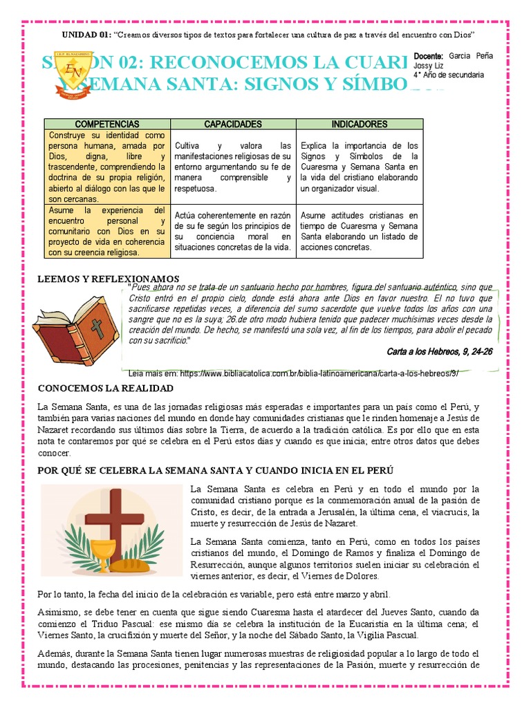 Semana Santa: Significado y Celebración | PDF | Pascua de Resurrección ...