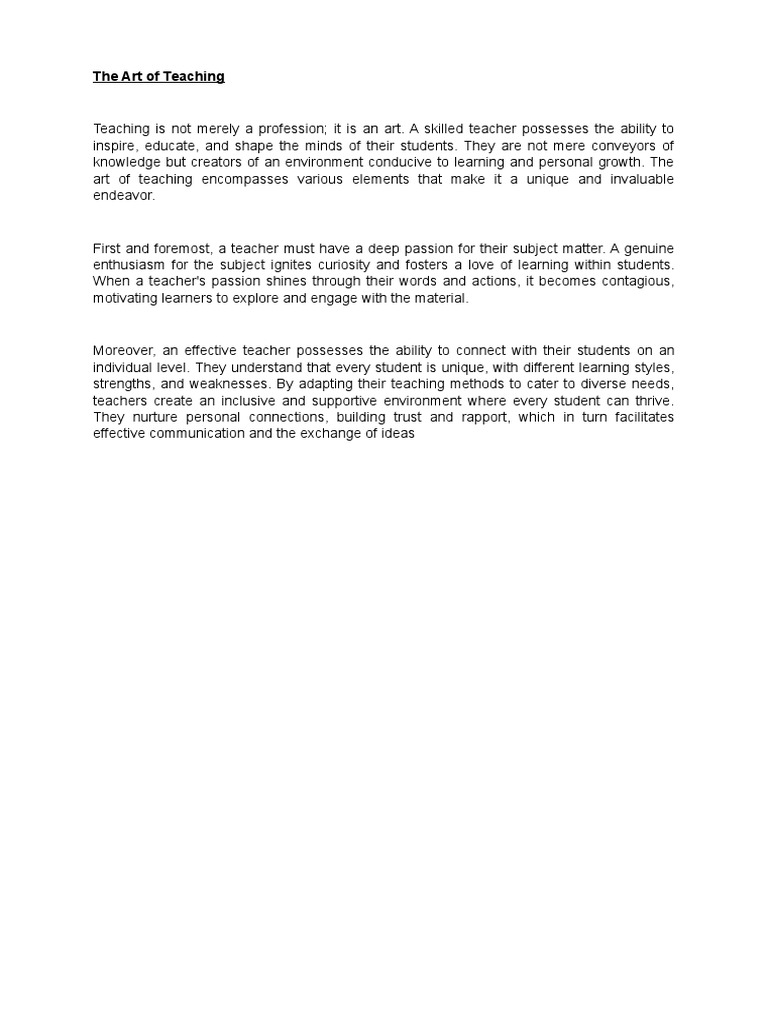 Art Of Teaching App