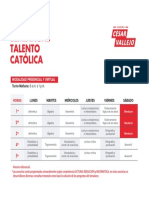 Horario Semianual Talento Católica 2023 Vallejo