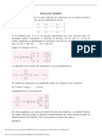 Regla de Cramer Resumen