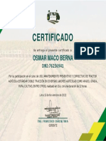 Certificado - Osmar Maco Berna