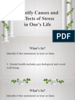 Lesson 8 Identify Causes and Effects of Stress