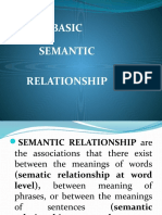 Basic Semantic Relationship