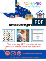 Nature Scavenger Hunt: Check Out My TPT Store For All My Seasonal Theme Packs and Activities!