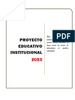 Proyecto Educativo Institucional - Pei 2023